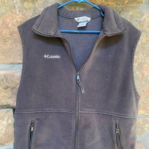 Columbia Black Fleece Vest - Black - Large - Full Zipper